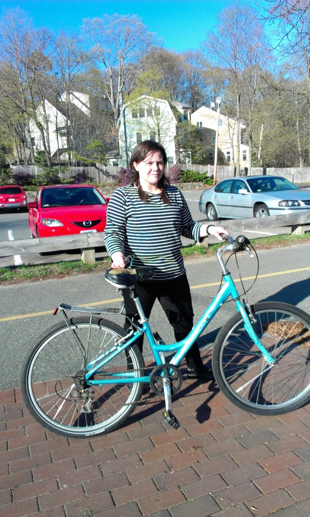 Me with a bike that works. (My Blue-Green Bike!)